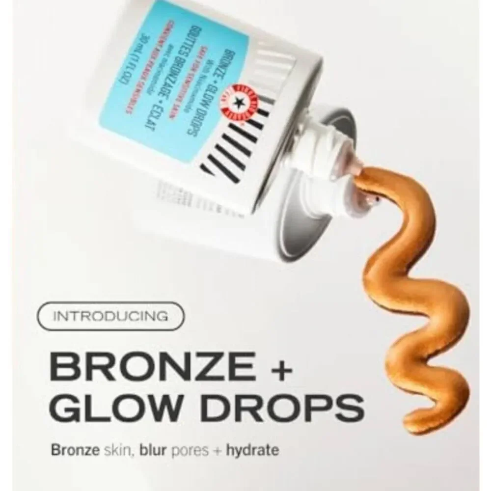 BNIB~FIRST AID BEAUTY Bronze Glow Drops with Niacinamide~1 fl.oz.~